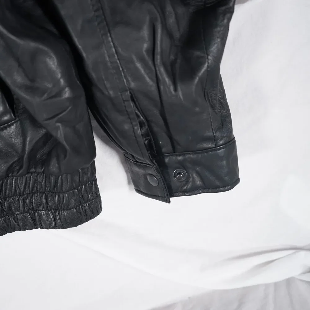 West Virginia College Leather Jacket Full Zip Maverick Jackets Rare Black 2XL